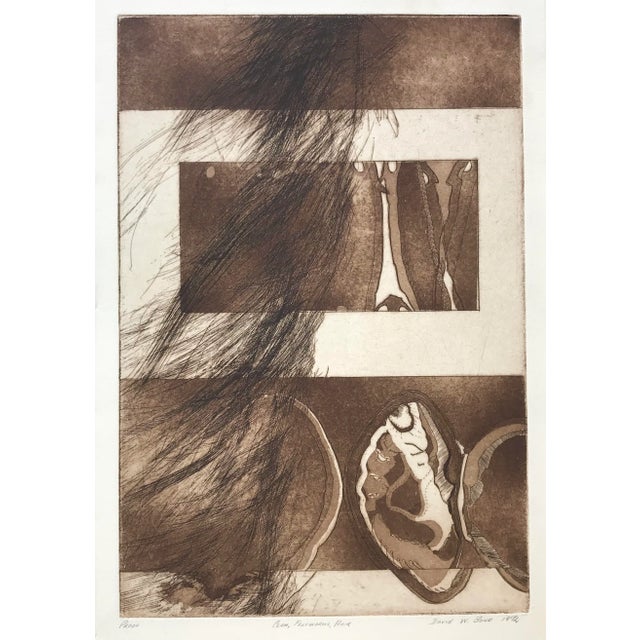 Abstract Modernist Abstract Etching by John Bond Artist Proof For Sale - Image 3 of 7