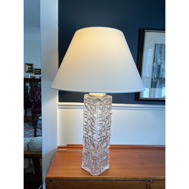 Mid Century Brutalist Skyscraper Glass Lamp Pukeberg Style For Sale - Image 10 of 10