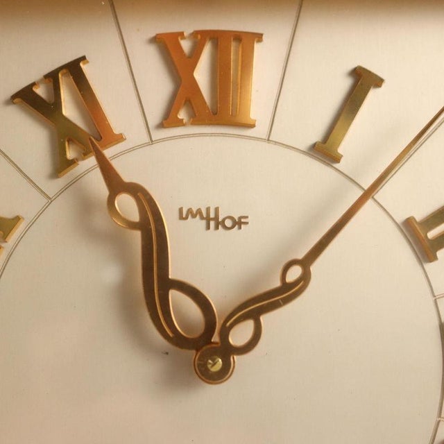 Vintage Brass Mechanical Clock from Imhof, Switzerland, 1950s For Sale - Image 5 of 10