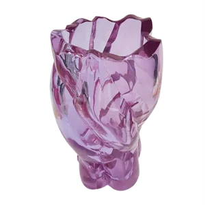 Large Bohemian Neodymium Crystal Vase