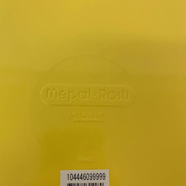 1970s Danish Metal Rosti Yellow Melamine Serving Tray, 1970s For Sale - Image 5 of 7