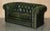 Vintage Bottle Green Tufted Leather Chesterfield Sofa and Armchair, 1970s, Set of 2 For Sale - Image 12 of 18