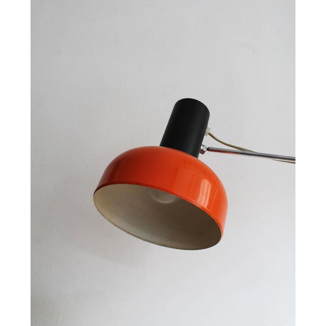 1970s Adjustable Orange Clamp Desk Lamp by Napako, 1960s For Sale - Image 5 of 15