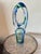 Late 20th Century Signed A. Tablonski Polish Art Glass Sculpture -- 18" Blue Green Crystal Modernist Vase For Sale - Image 12 of 13