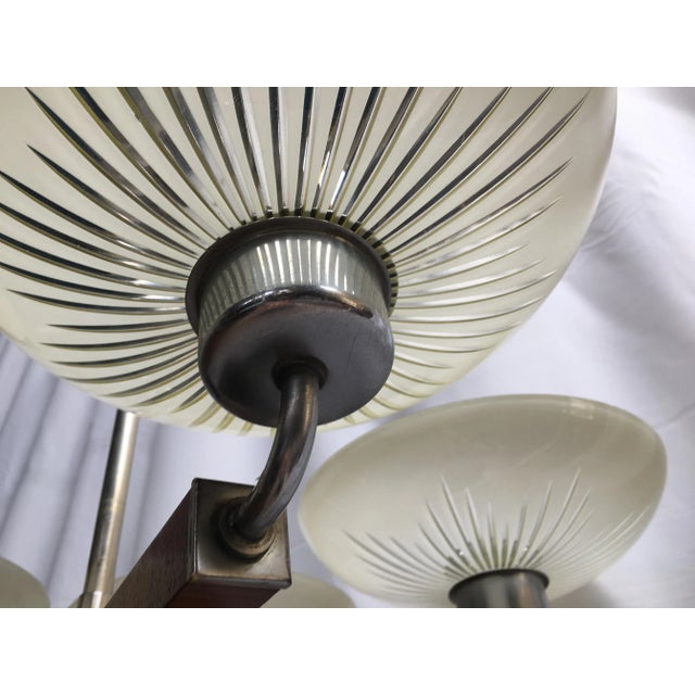 Wood Art Deco Chandelier, 1920s For Sale - Image 7 of 15