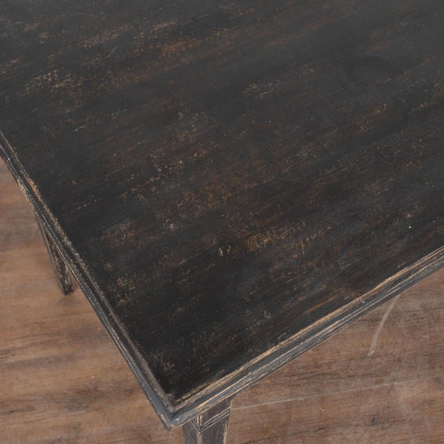 19th Century Swedish Black Side Table With Single Drawer For Sale - Image 6 of 14