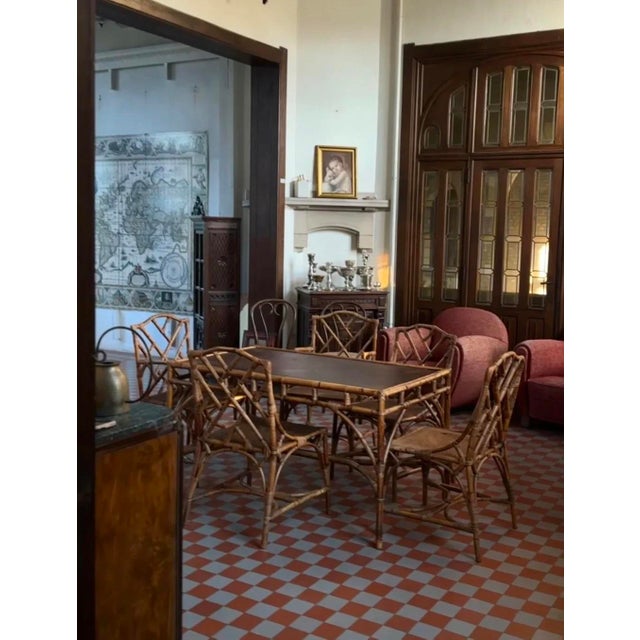 Chippendale Bamboo Dining Set, Italy, 1970s, Set of 6 For Sale - Image 9 of 18