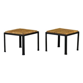 Pair of Danny Ho Fong Cane Stools For Sale