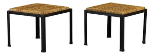 Pair of Danny Ho Fong Cane Stools