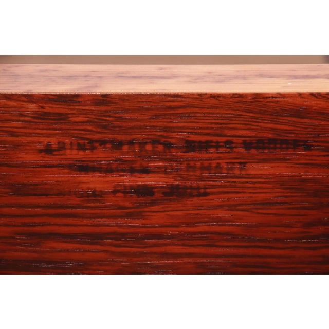 Outstanding Finn Juhl Rosewood and Silver Inlay "Judas" Dining Table, Newly Restored For Sale - Image 11 of 13