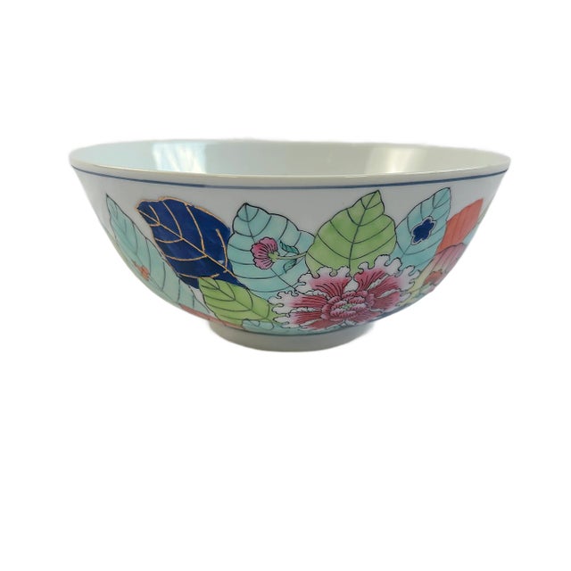 Gumps 1980's Gump's of San Francisco Tobacco Leaf Porcelain Bowl For Sale - Image 4 of 10