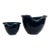 Vintage Bennington Potters Blue Agate Nesting Pouring Bowls – Set of 2 For Sale