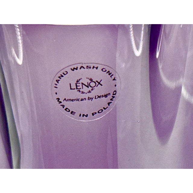 Art Deco Lenox Amethyst Crystal Vase For Sale - Image 3 of 9