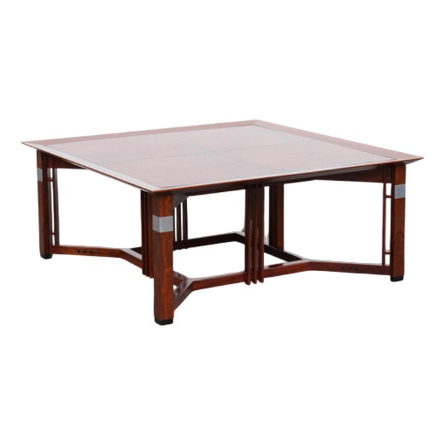 Large Art Deco Decoforma Series Square Coffee Table from Schuitema For Sale