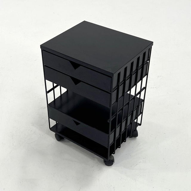 Wire Chest of Drawers on Wheels by Bruna Rapisarda for Robots, 1980s For Sale - Image 6 of 7
