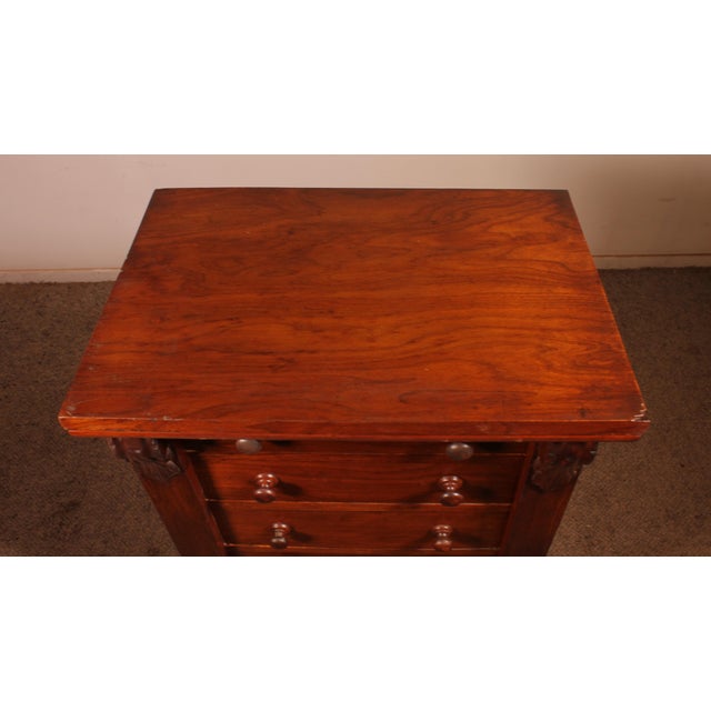 19th Century Walnut Wellington Chest of Drawers For Sale - Image 11 of 13