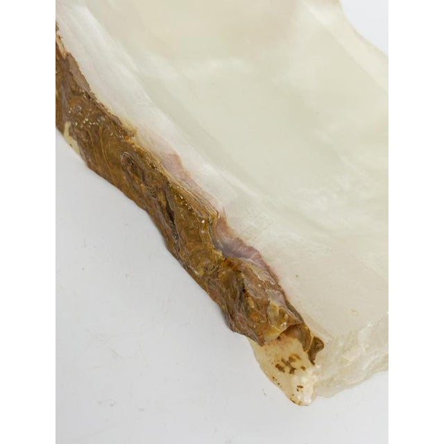 Cream Vintage Onyx Ashtray, France, 1950s For Sale - Image 8 of 12