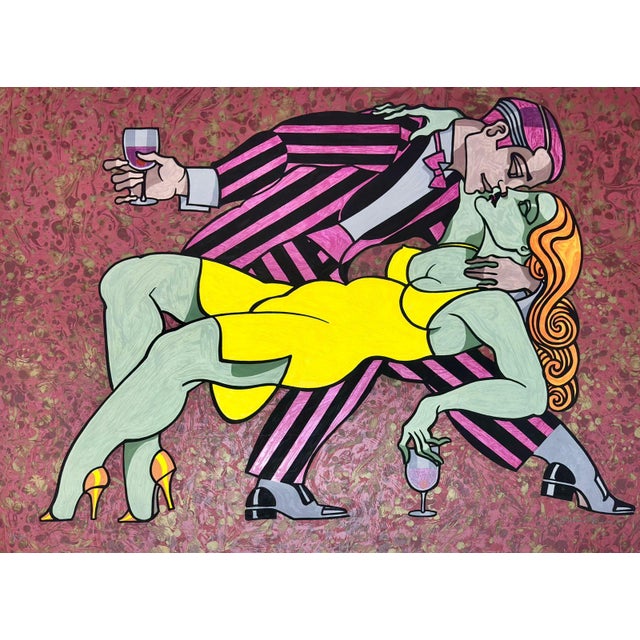 Juarez Machado Signed Limited Edition Serigraph – Velvet Kiss For Sale