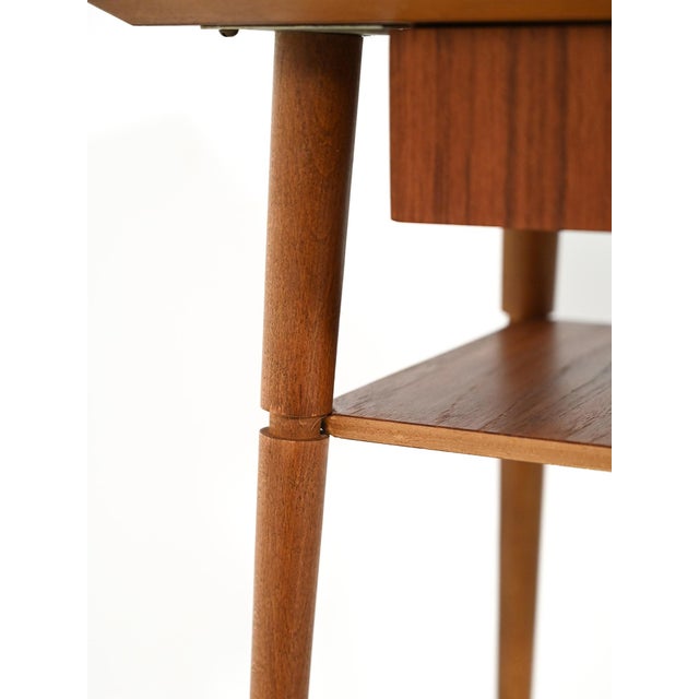 Scandinavian Teak Bedside Table, 1960s For Sale - Image 6 of 10