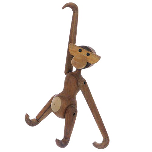 Vintage Carved Wooden Hanging Monkey Chairish