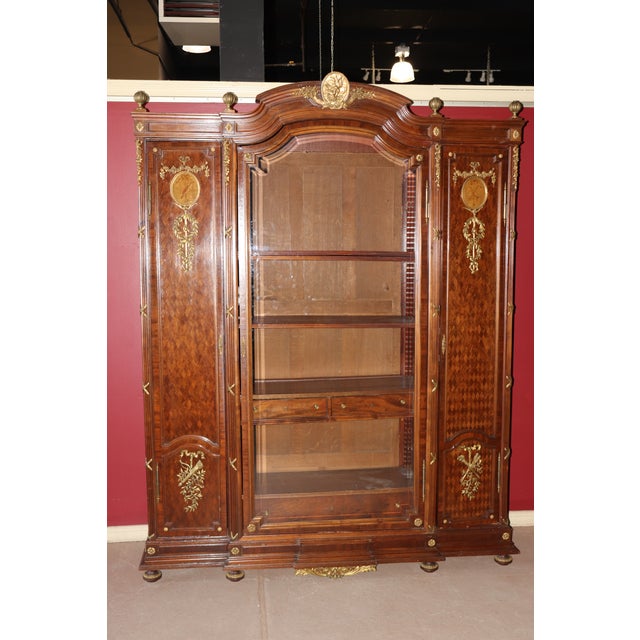 Brown Attributed to Francoise Linke Locks Signed Divivier Paris Louis XVI Armoire For Sale - Image 8 of 18