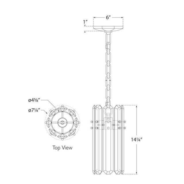 Modern AERIN for Visual Comfort Signature Bonnington Small Pendant in Hand-Rubbed Antique Brass with Crystal For Sale - Image 3 of 3