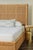 Worlds Away Matthew Izzo Home Dolly Queen Winged Rattan Headboard and Platform Bed For Sale - Image 4 of 5
