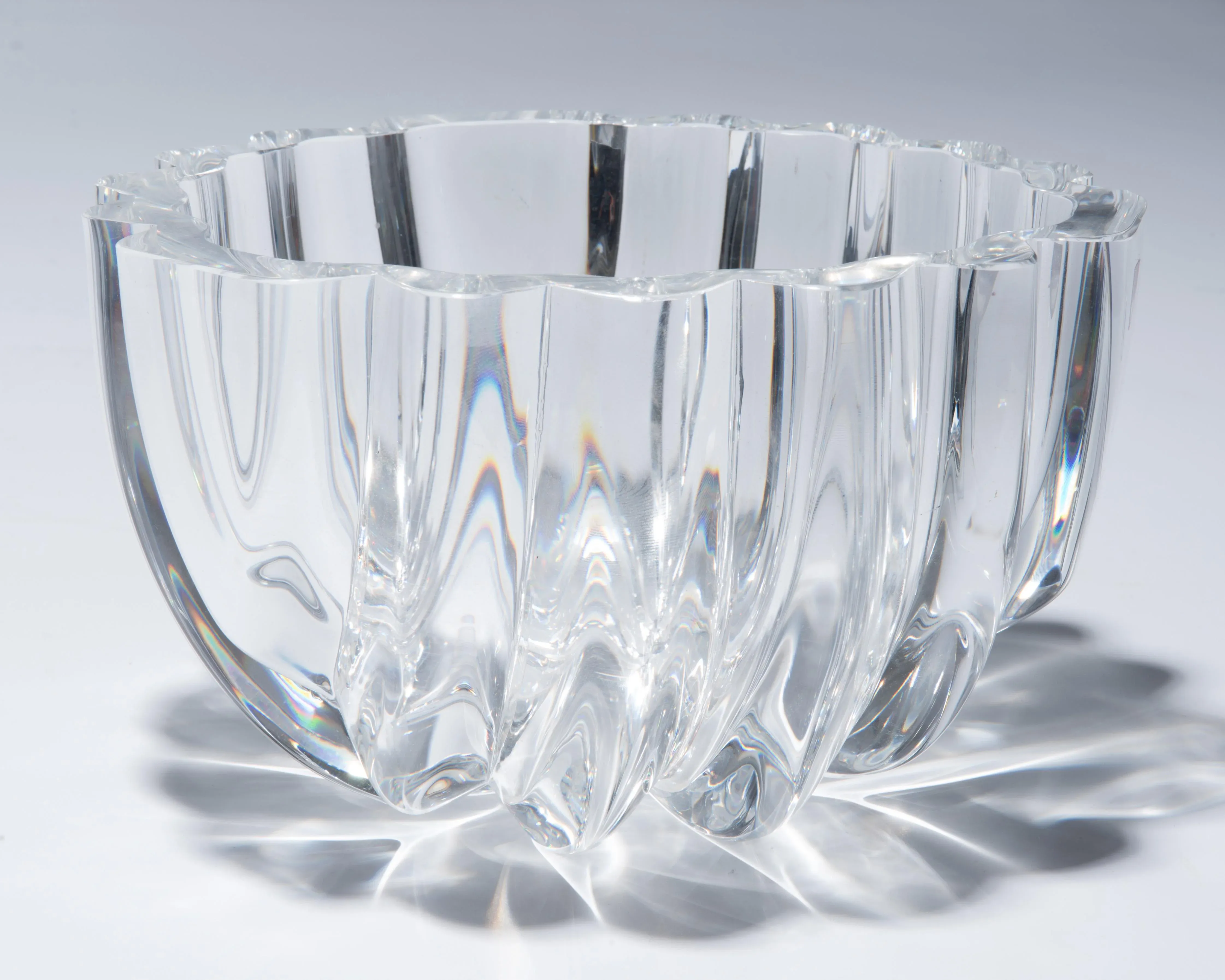 Lars Hellsten ガラスボウル Orrefors Sweden 北欧 Organic Lars Hellsten Orrefors Crystal Bowl Mid Century Sweden
