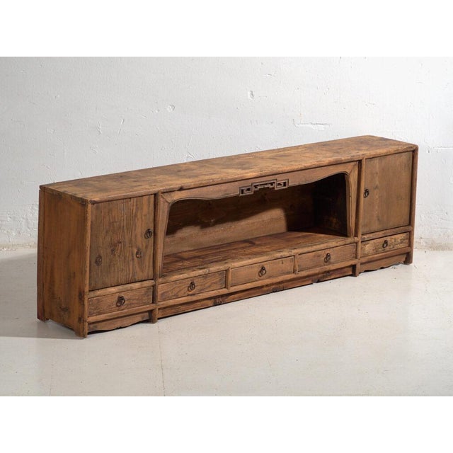 Low Antique Chinese Pine Sideboard For Sale - Image 13 of 13
