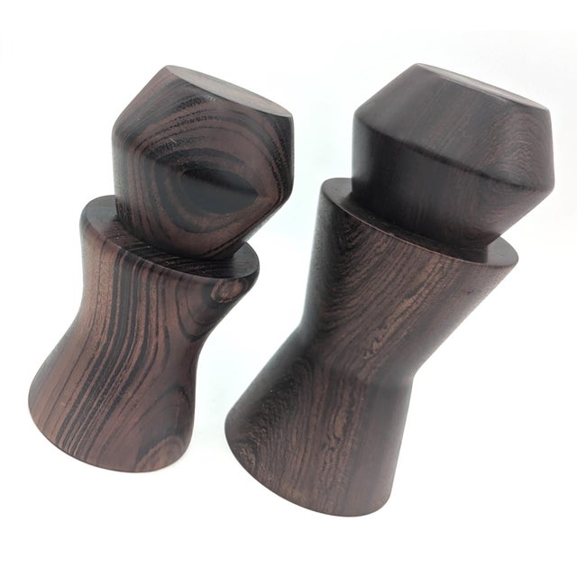 Mid 20th Century Danish Rosewood Salt & Pepper Mills, a Pair For Sale In Miami - Image 6 of 11
