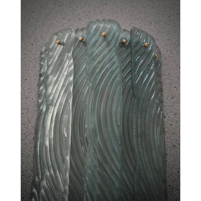 2000 - 2009 Semi Circle Murano Green Glass Wall Light by Fontana Arte, 2000 For Sale - Image 5 of 10