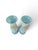 French 19th Century French Blue Opaline Glass 8.5" Trumpet Vases With Gold Gilt - A Pair For Sale - Image 3 of 3