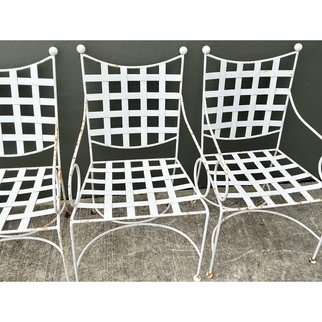 Mario Papperzini Vintage Wrought Iron Dining Chairs After Papperzini For Sale - Image 4 of 15