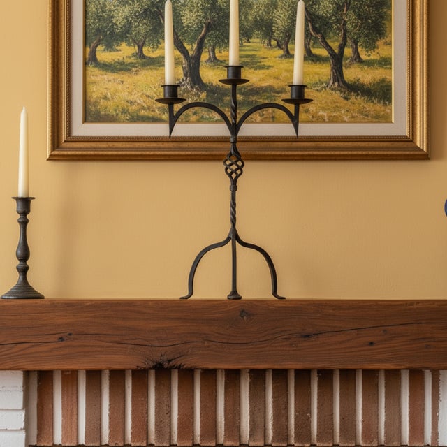 Architecture for Your Table: The Grand Bronze Candelabra ️ Transform your dining experience with the Hand-Forged Wrought...
