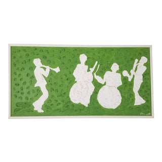 1970s Silvia Lieb Mixed Media Abstract Painting For Sale