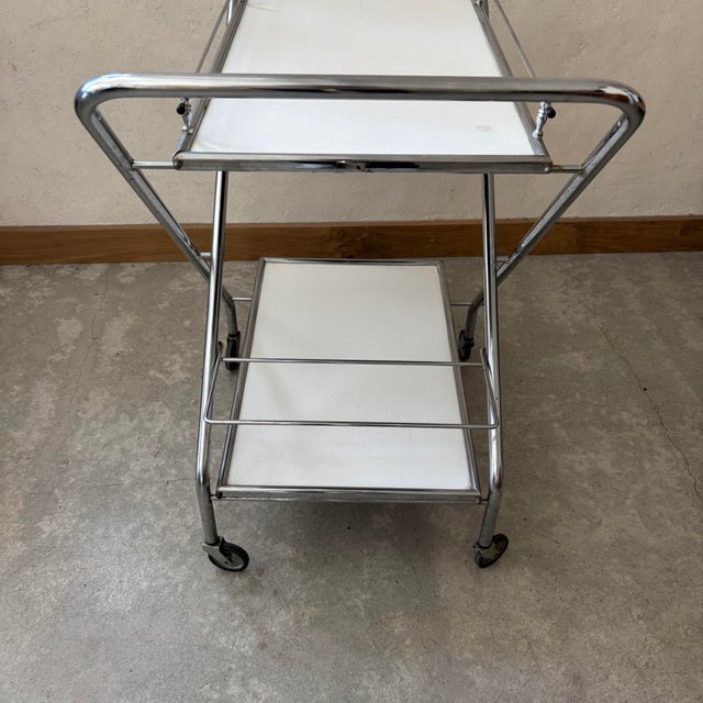 Vintage Folding Serving Cart For Sale - Image 5 of 7