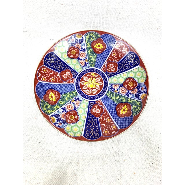 Brick Red Vintage Imari Ware Catchall For Sale - Image 8 of 8