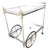 Vintage Traditional Brass and Chrome Bar Cart For Sale