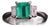 Late 20th Century 0.96ct Gia Colombian Untreated No Oil Emerald & Diamond Platinum Ring Size 5.75 For Sale