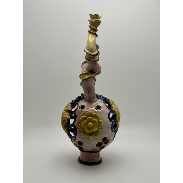 1920s Viennese Art Deco Ceramic Model 714/1 Mask Vessel by Vally Wieselthier for Wiener Werkstätte, 1919–1922 For Sale - Image 5 of 14