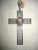 19th Century Micro Mosaic Italian Filigree Silver Cross For Sale - Image 6 of 7