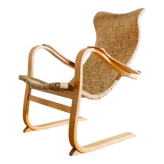Swedish Mid-Century Wooden Patron Armchair by Gustav Axel Berg, 1940s For Sale