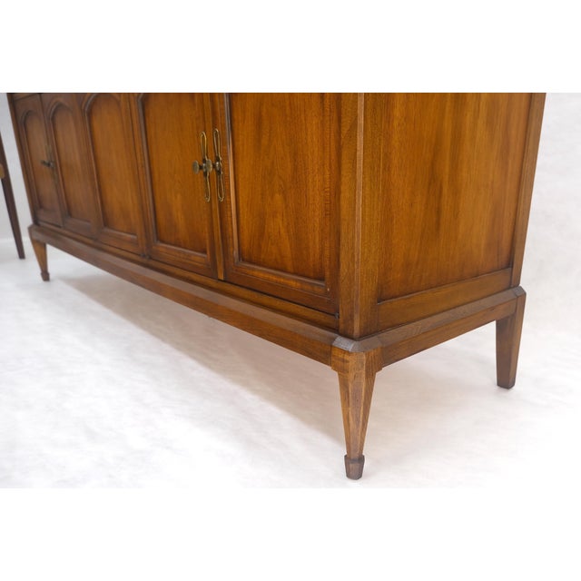 Fine Mid Century Light Walnut 5 Doors 3 Drawers Credenza Dresser Sideboard MINT For Sale - Image 13 of 13