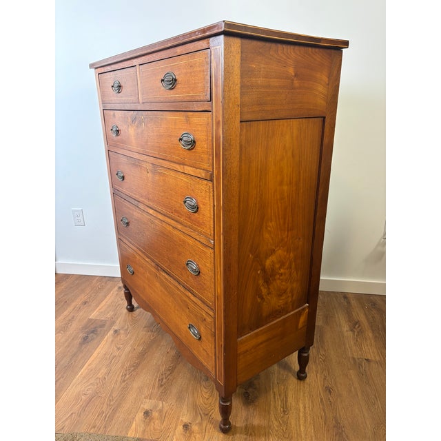 Antique Southern American Walnut Tall Chest of Drawers Upcountry South Carolina, Circa 1825 For Sale - Image 4 of 17