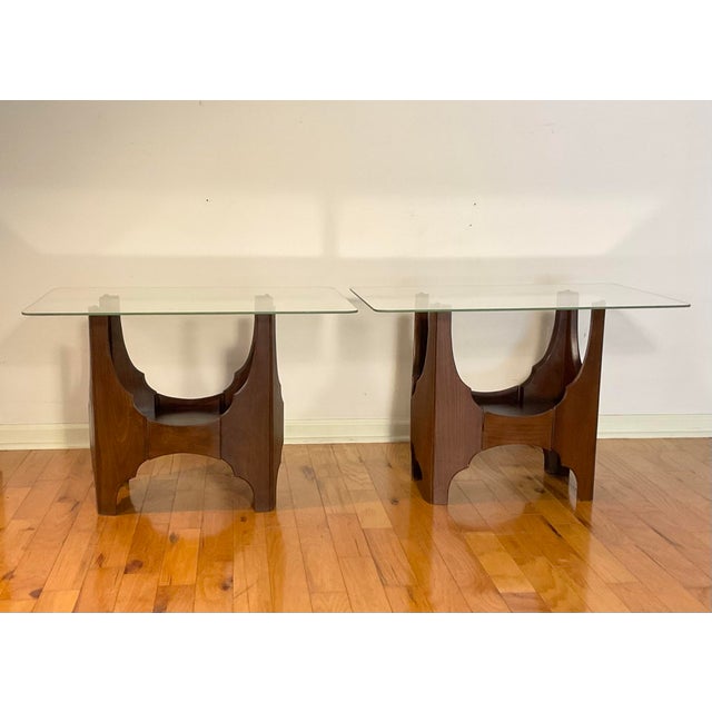 Mid-Century Modern 60s Original Harvey Probber Mid Century Modern Glass Top Side Tables - A Pair For Sale - Image 3 of 12