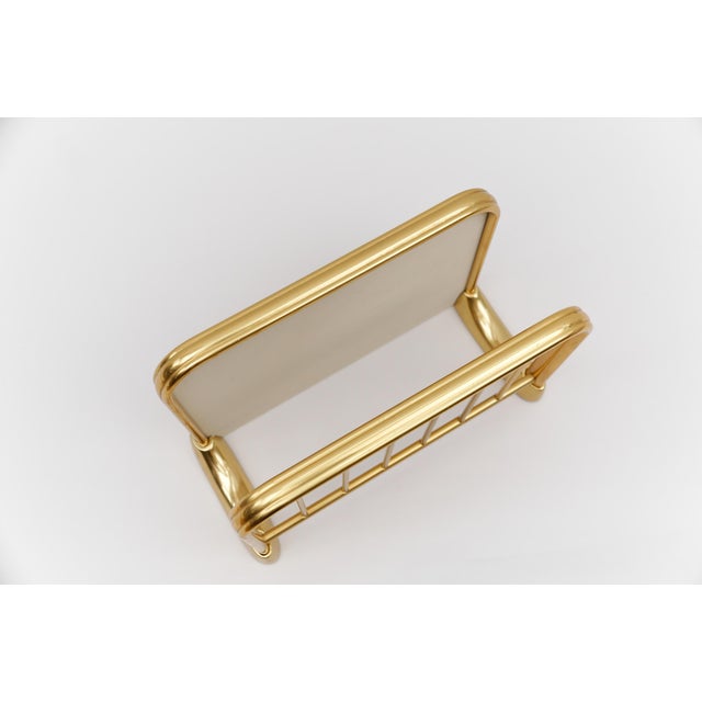 1960s Vintage Brass and Glass Wall Shelf, 1960s For Sale - Image 5 of 10