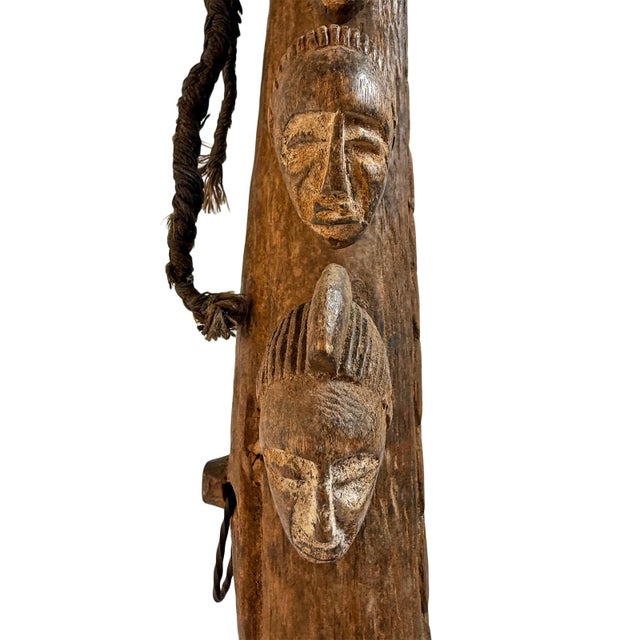 Brown Vintage Old Baule African Male Female Fertility Figure For Sale - Image 8 of 12