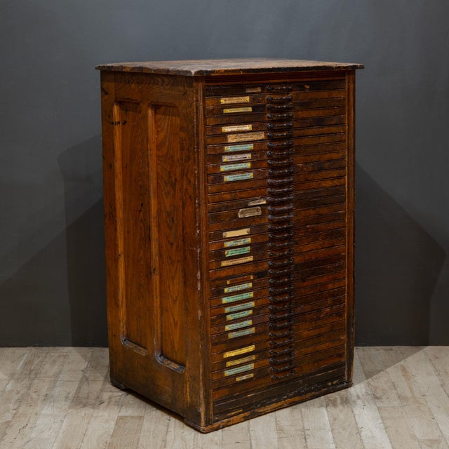 Early 20th Century Antique 36 Drawer Printer's Typeset Industrial Cabinet c.1910-1920 For Sale - Image 5 of 10