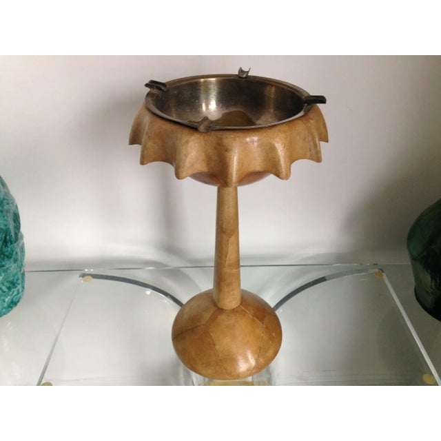 Wood Vintage Goatskin Ashtray by Aldo Tura For Sale - Image 7 of 11
