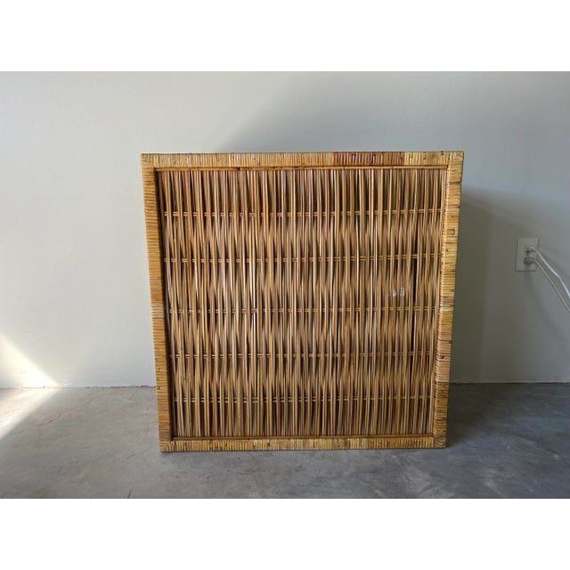 Vintage Coastal Wrapped Rattan Three - Tier Nightstand / Shelf For Sale In Miami - Image 6 of 10
